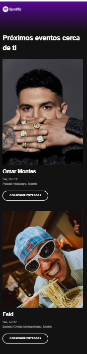 Newsletter de Spotify