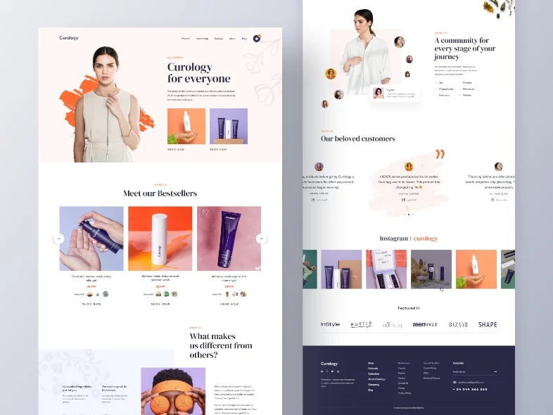 landing page per il settore beauty