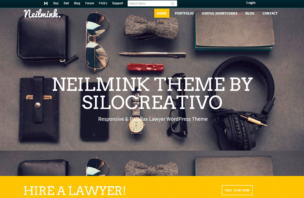 melhores templates de WordPress: Neilmink 