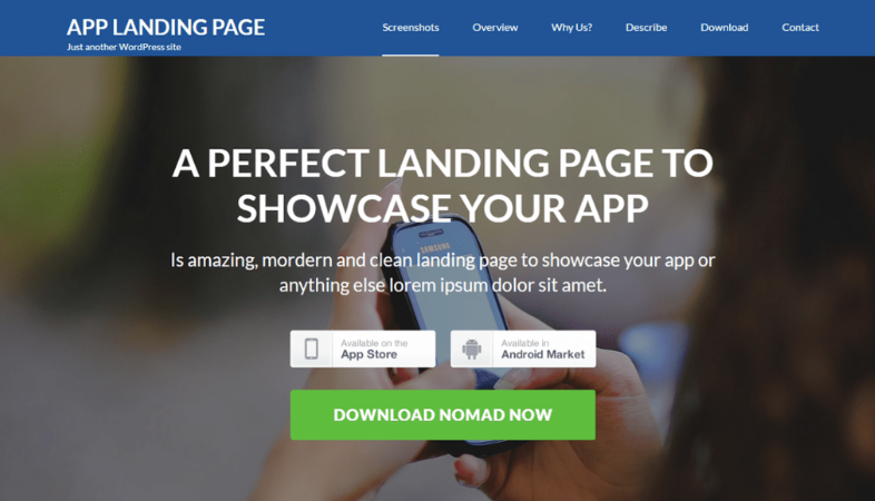 Landing page para Apps