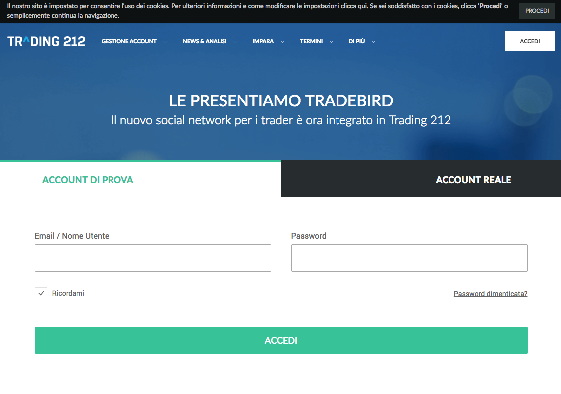 form per generare leads: Trading 212