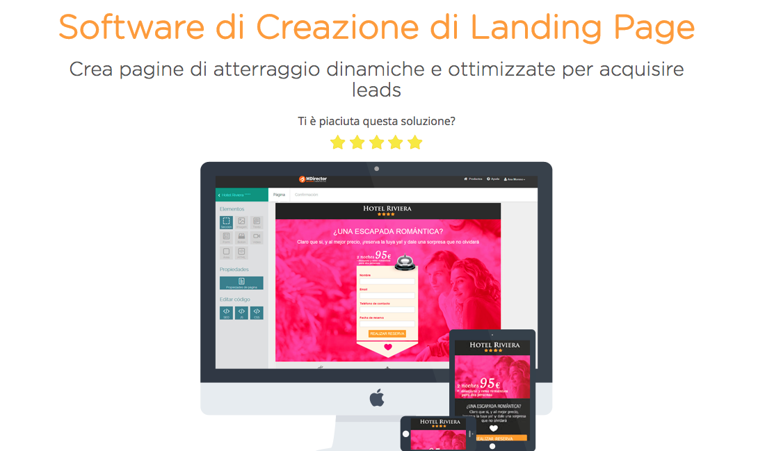 posizionare una landing page