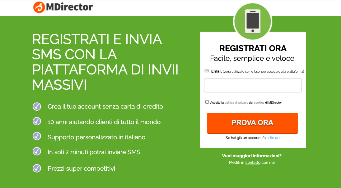 Invii SMS di massa