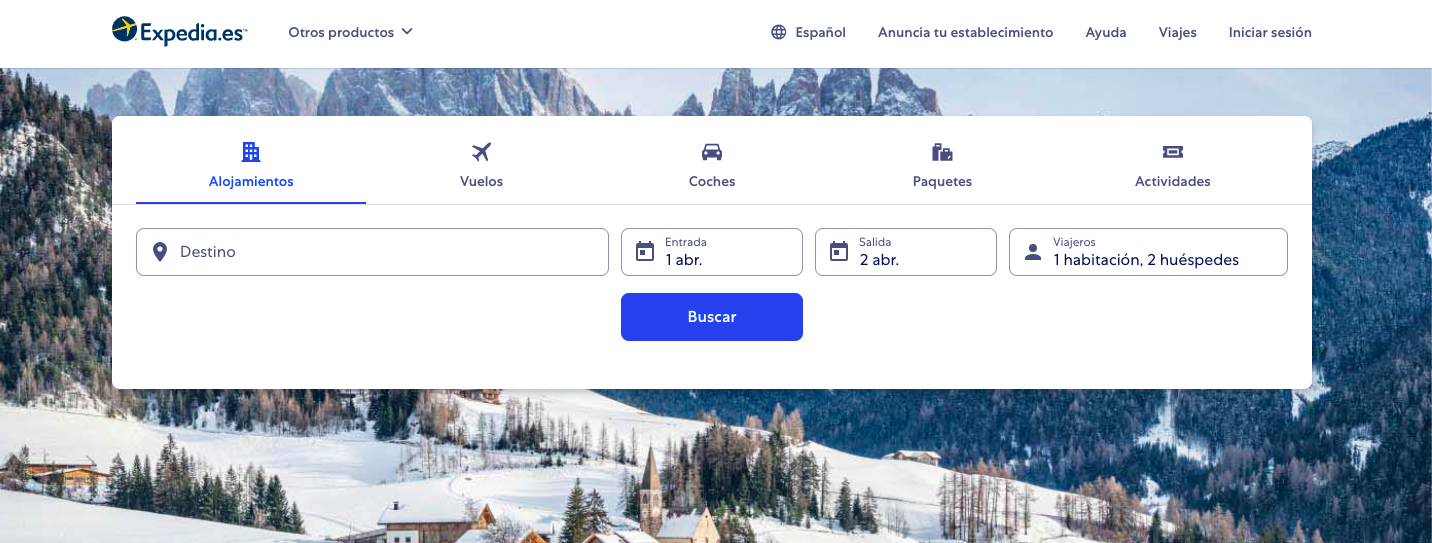 las mejores webs de viajes: expedia