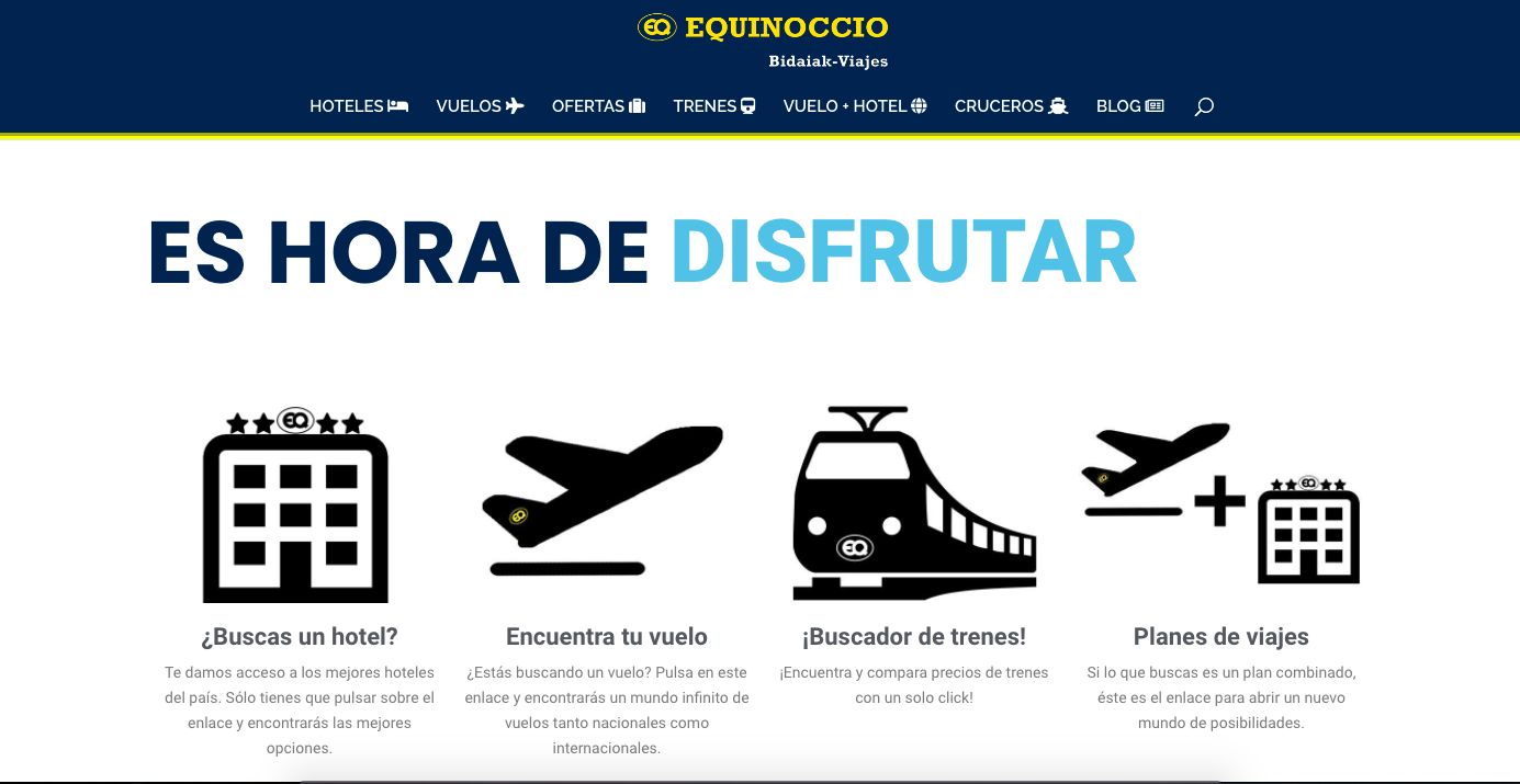 las mejores webs de viajes: equinoccio