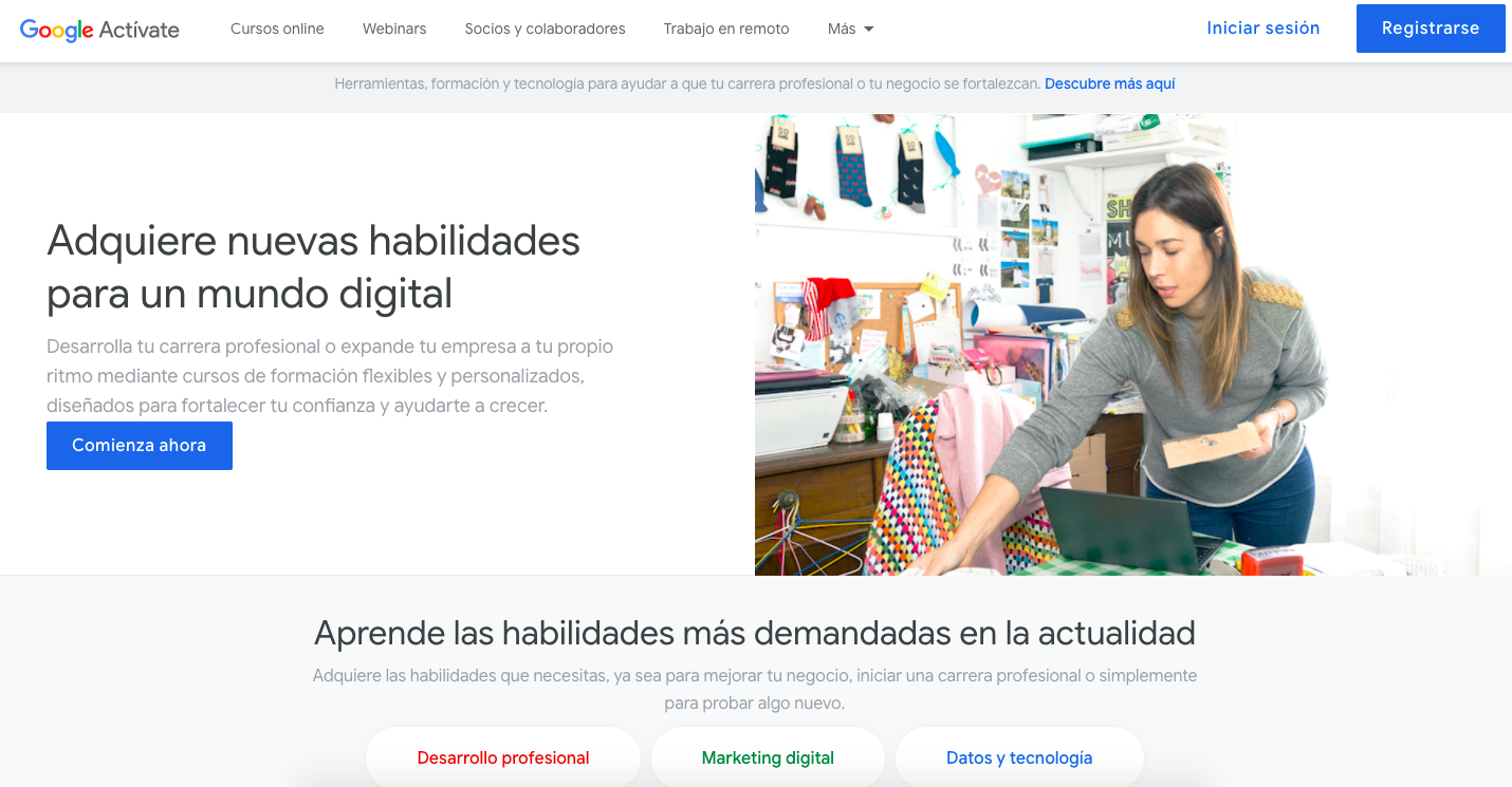 cursos gratuitos de marketing digital: Google Activate