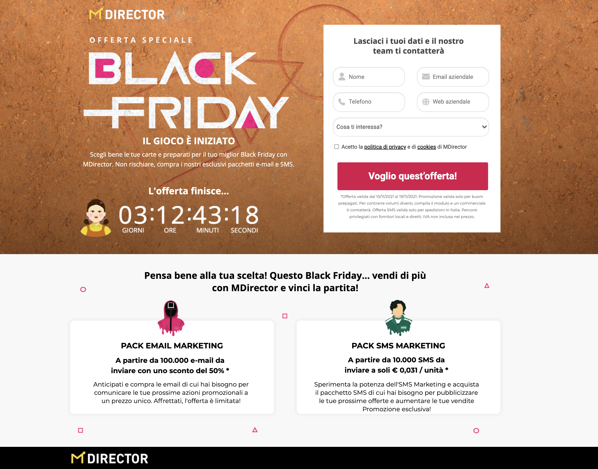 landing page per il Black Friday che converta