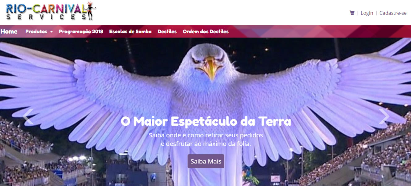 landing page para carnaval - Río de Janeiro