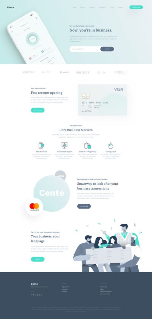 landing page