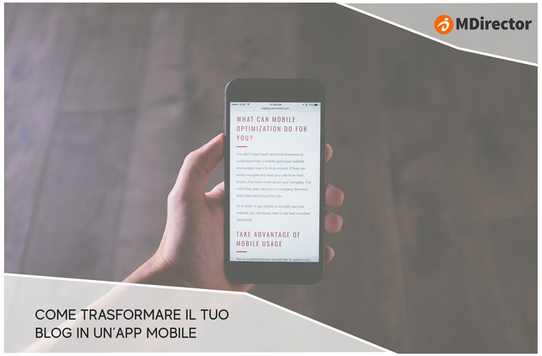 trasformare il tuo blog in un’app