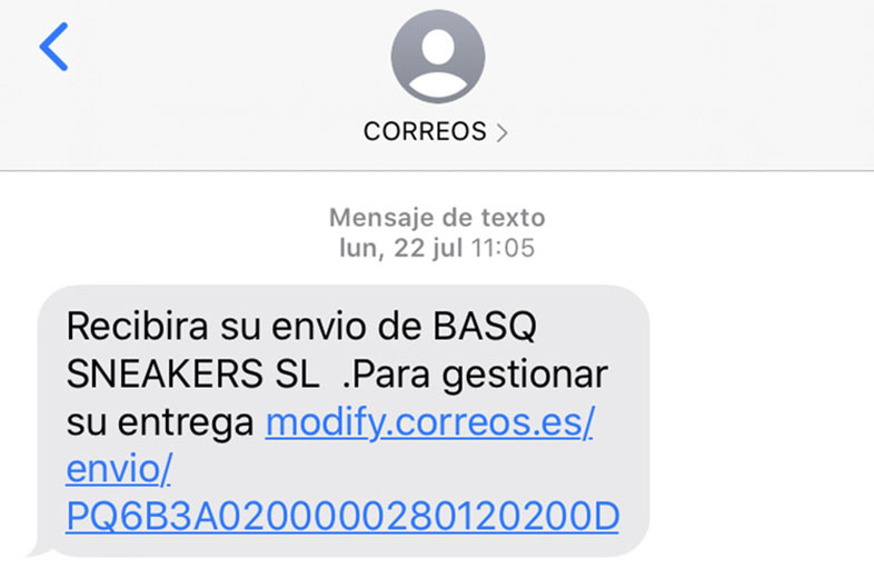 SMS de seguimiento de pedidos