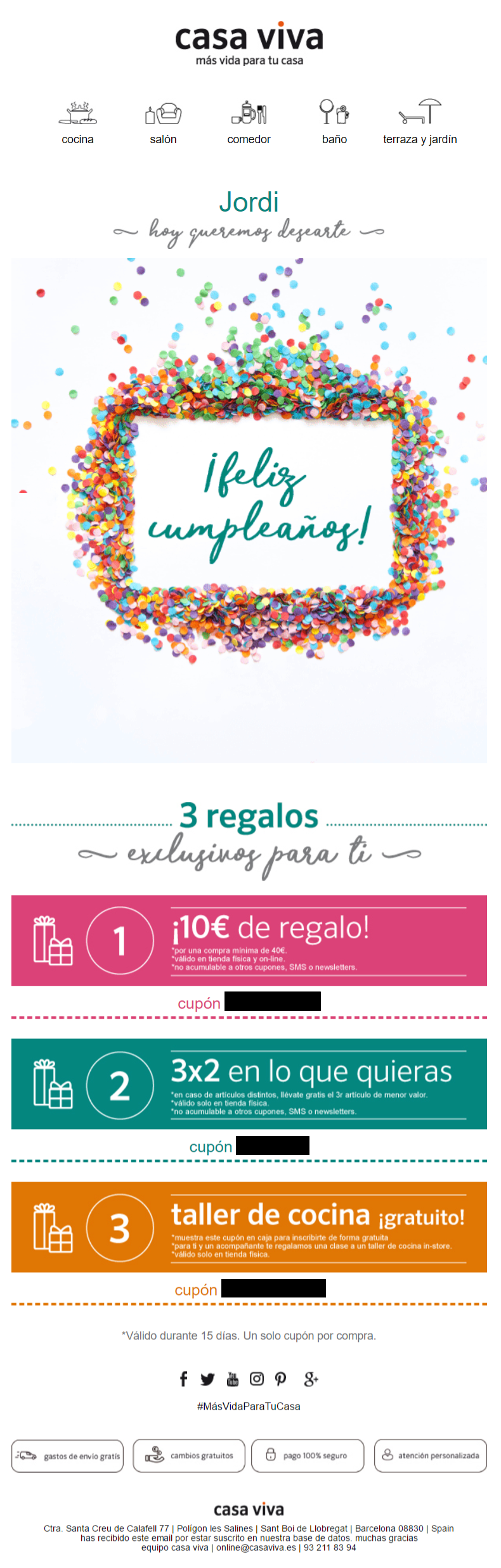 Email automático de cumpleaños