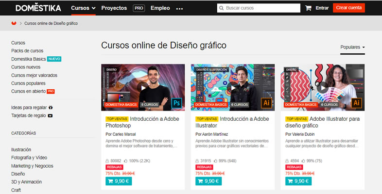 cursos de diseño gráfico online: Domestika