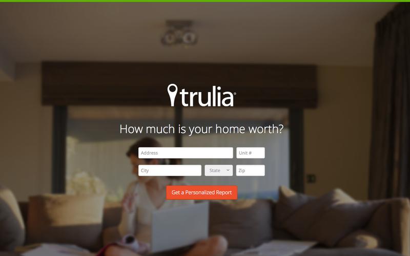 ejemplos de landing pages perfectas: Trulia