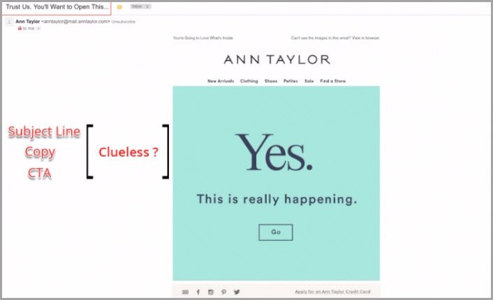 Clickbait en email marketing email