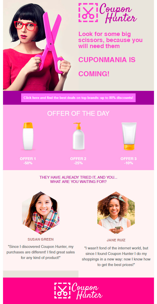 email template: ecommerce