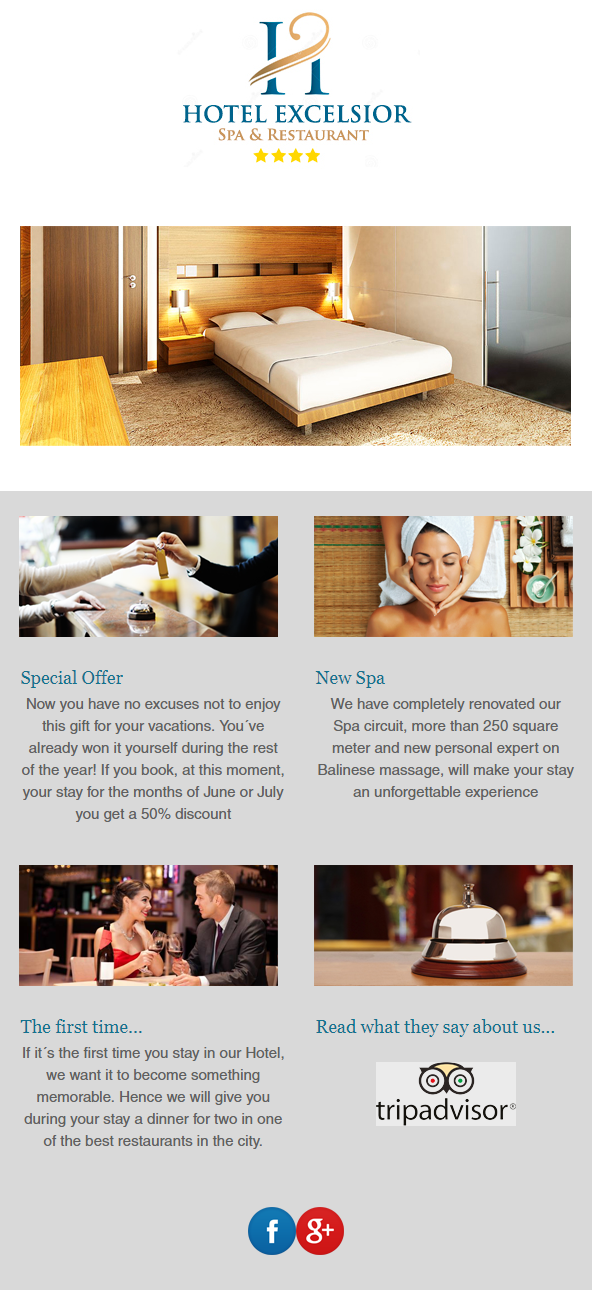 email templates: hospitality