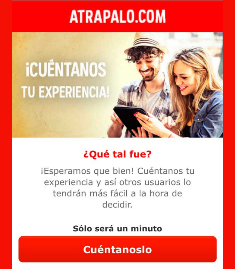 campaña de email viral: Atrápalo 