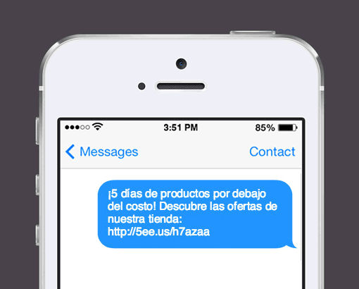 enlace en SMS de confianza