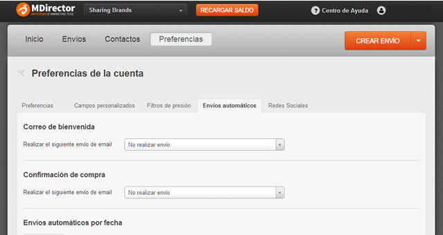 envíos automatizados con MDirector