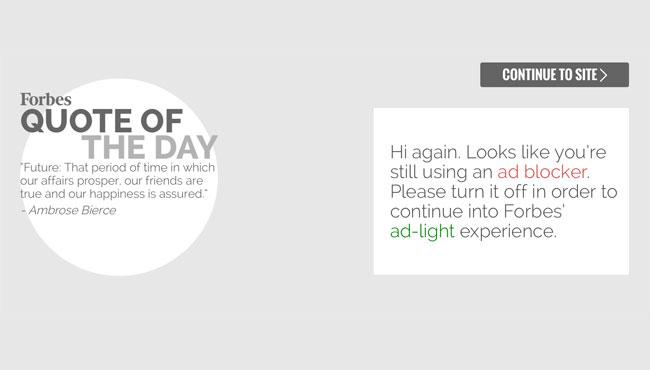 Forbes Vs Adblockers