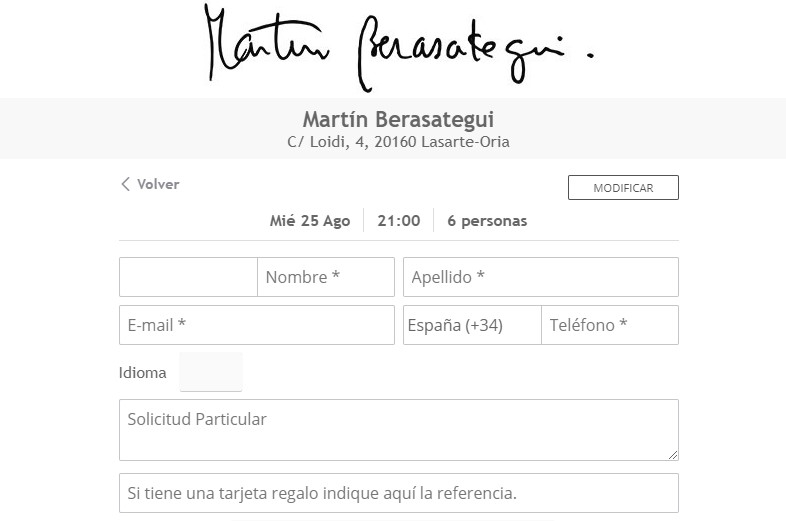 plantilla para email de restaurante