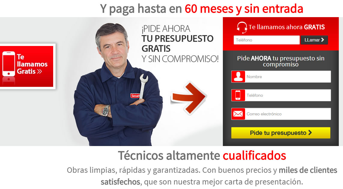 imágenes en landing pages: Securibath