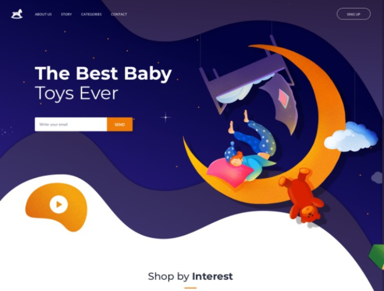 Landing page para juguetes