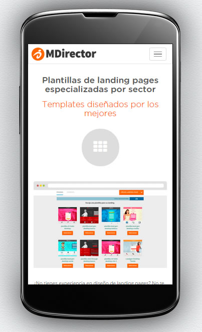 landing pages adaptadas a móviles en Landing Optimizer