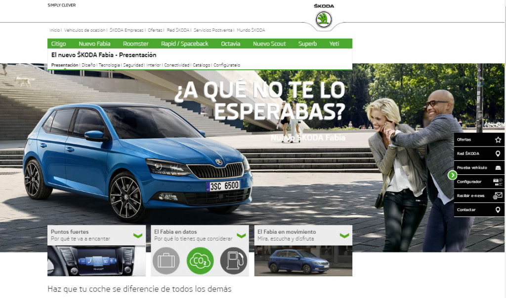 Landing de Skoda