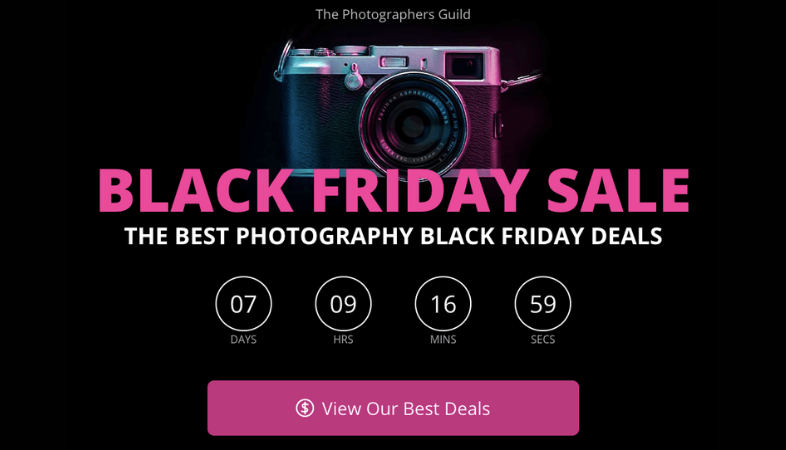 landing pages black friday