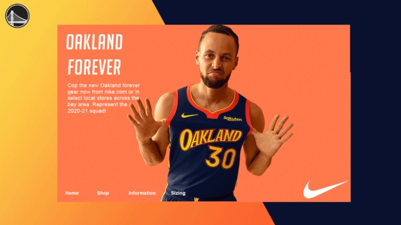 Ejemplos de landing page para el sector deportivo: NBA Golden State Warriors