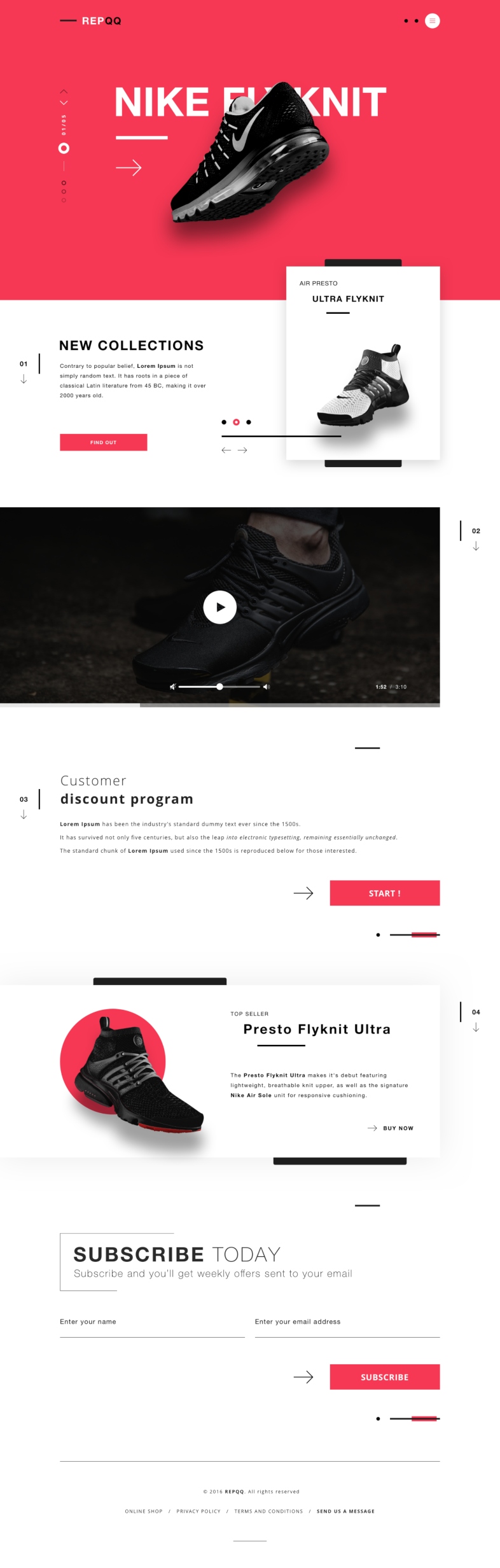 Ejemplos de landing page para el sector deportivo: Nike Flyknit