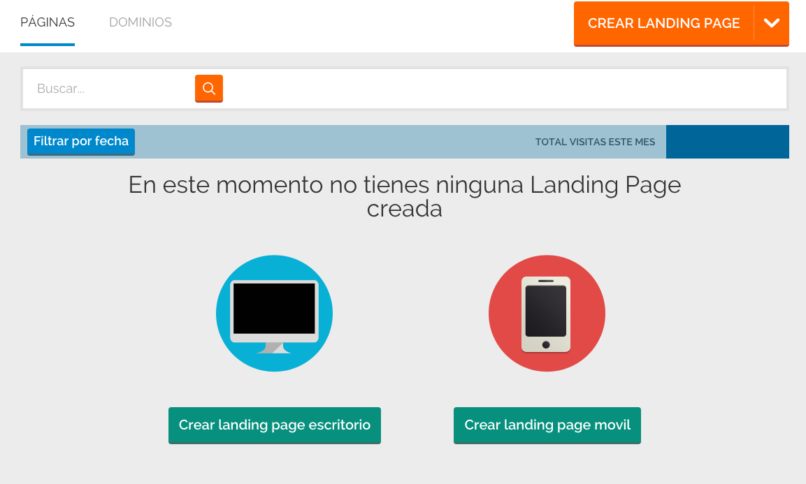 cómo crear una landing page : Paso 2