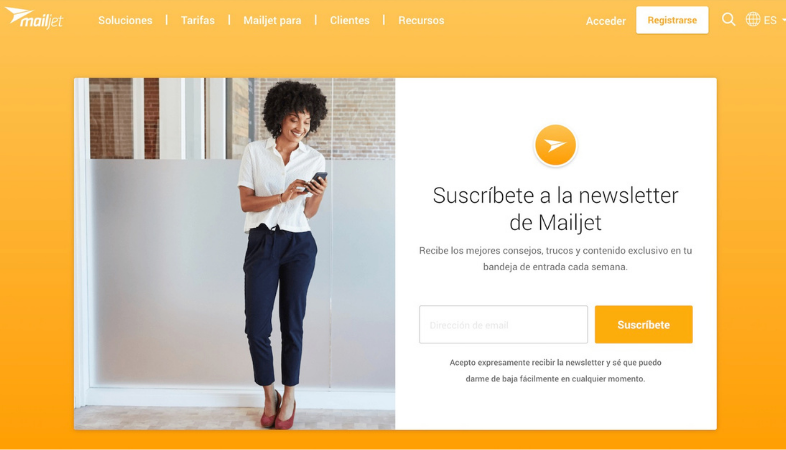 Aprende a construir una lista de suscriptores de email: crear una landing page