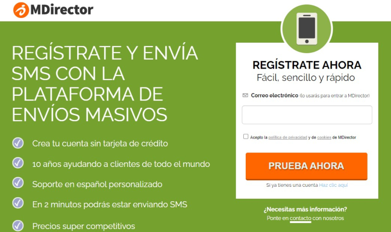 Plataforma de SMS Marketing de MDirector 