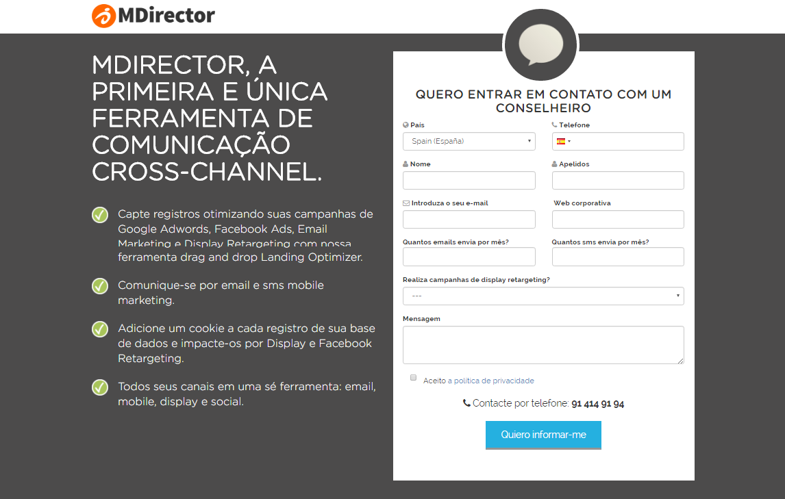 10 exemplos para criar um formulário de captação: MDirector