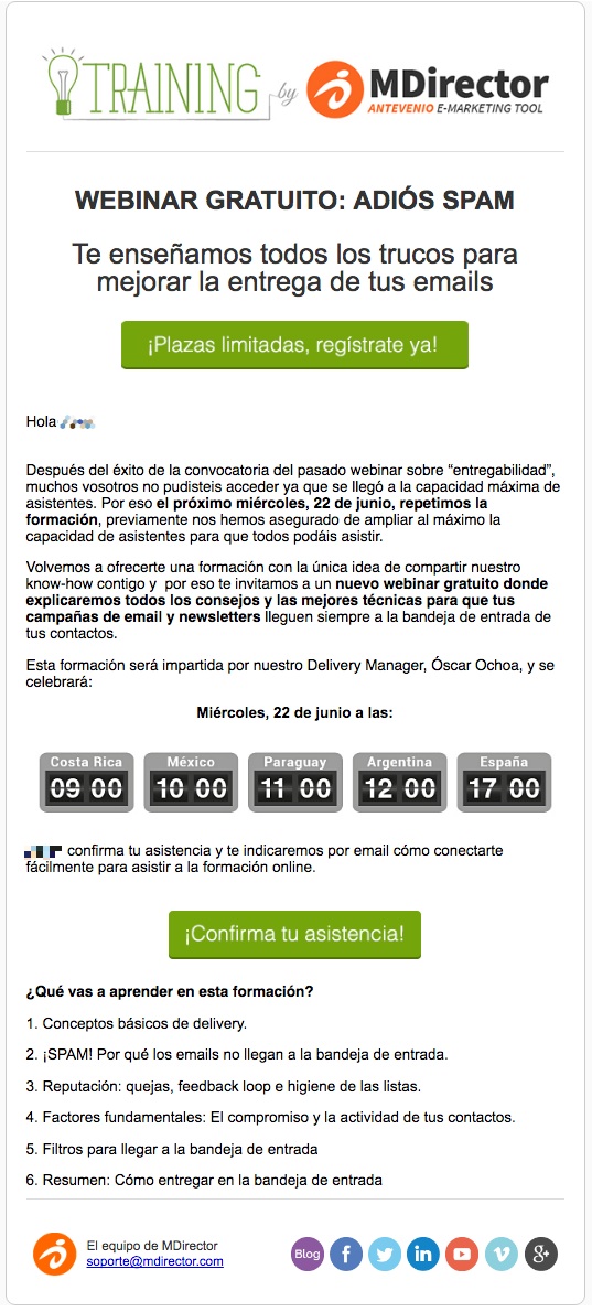 Estrategias para multiplicar los suscriptores de tus listas de email: Webinars