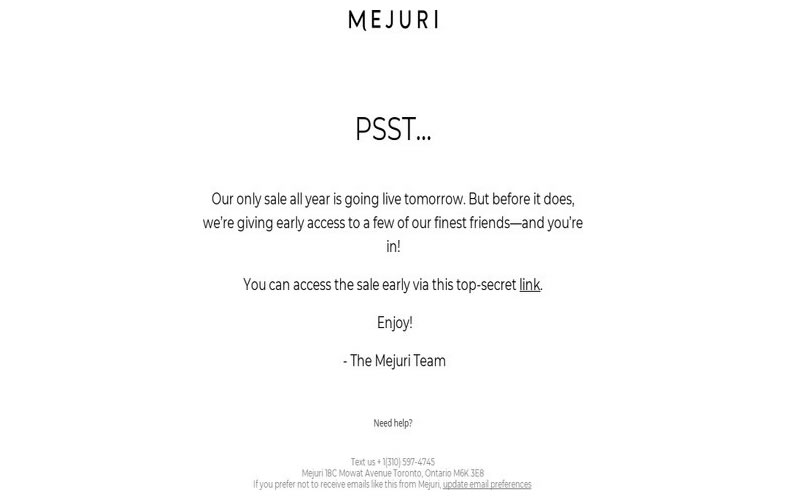 Email de Mejuri