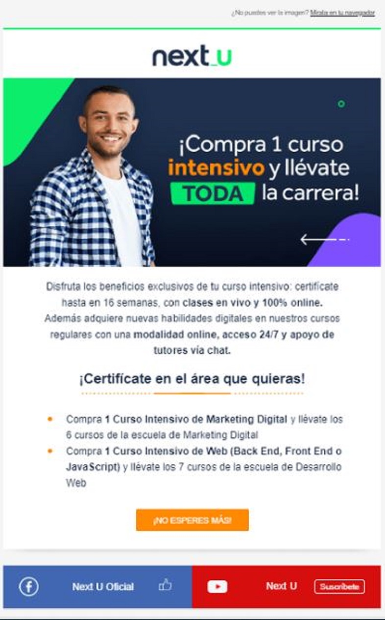 Newsletter para lanzamientos de productos