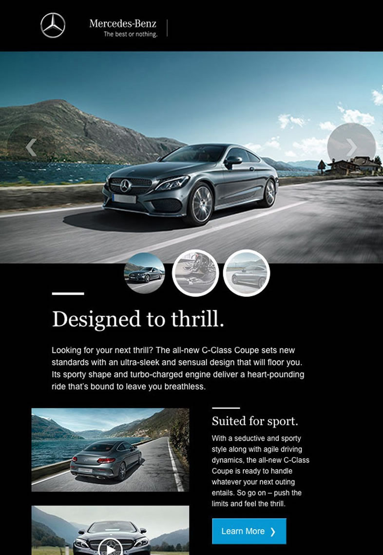 estrategia de email marketing efectiva: Mercedes Benz