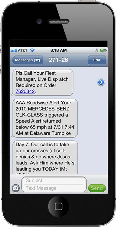 sms marketing de Mercedes Benz
