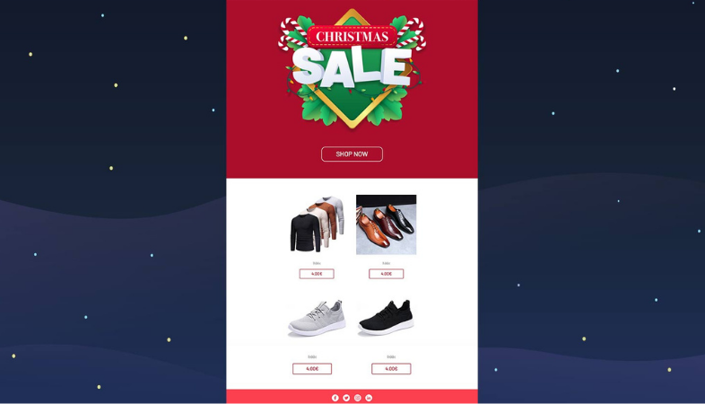 modelli di email marketing per Natale