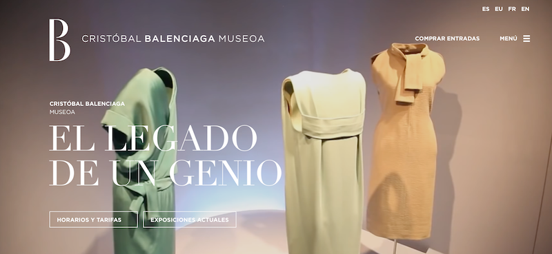 landings de museos: Museo Balenciaga