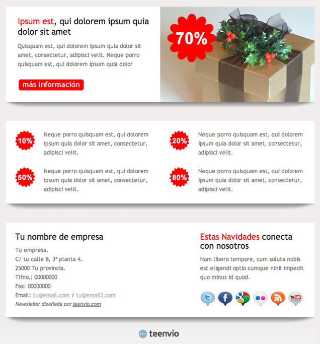 Newsletters para vender más en otoño: Descuentos especiales