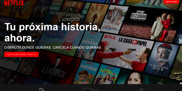 landing de Netflix