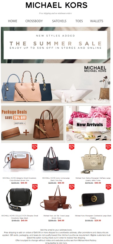 newsletter michael kors