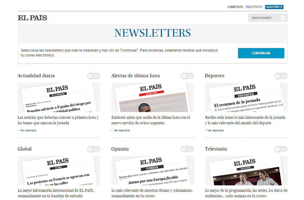 posicionamiento de newsletters