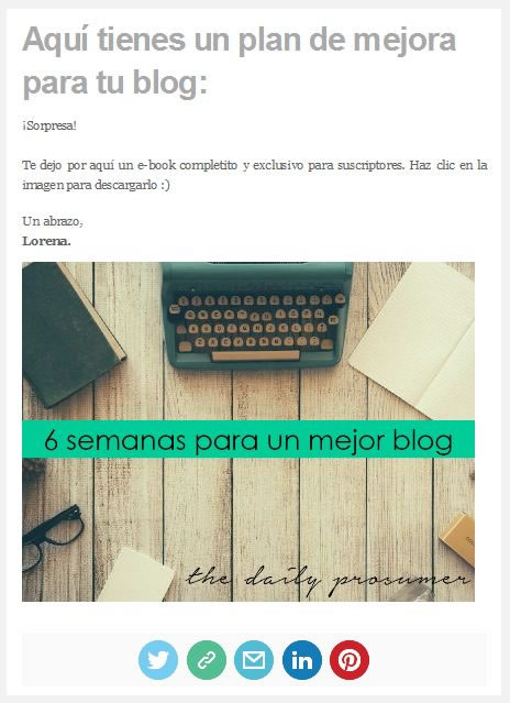 newsletters con iconos de redes sociales