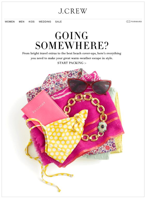 newsletters para vender más en primavera: J Crew